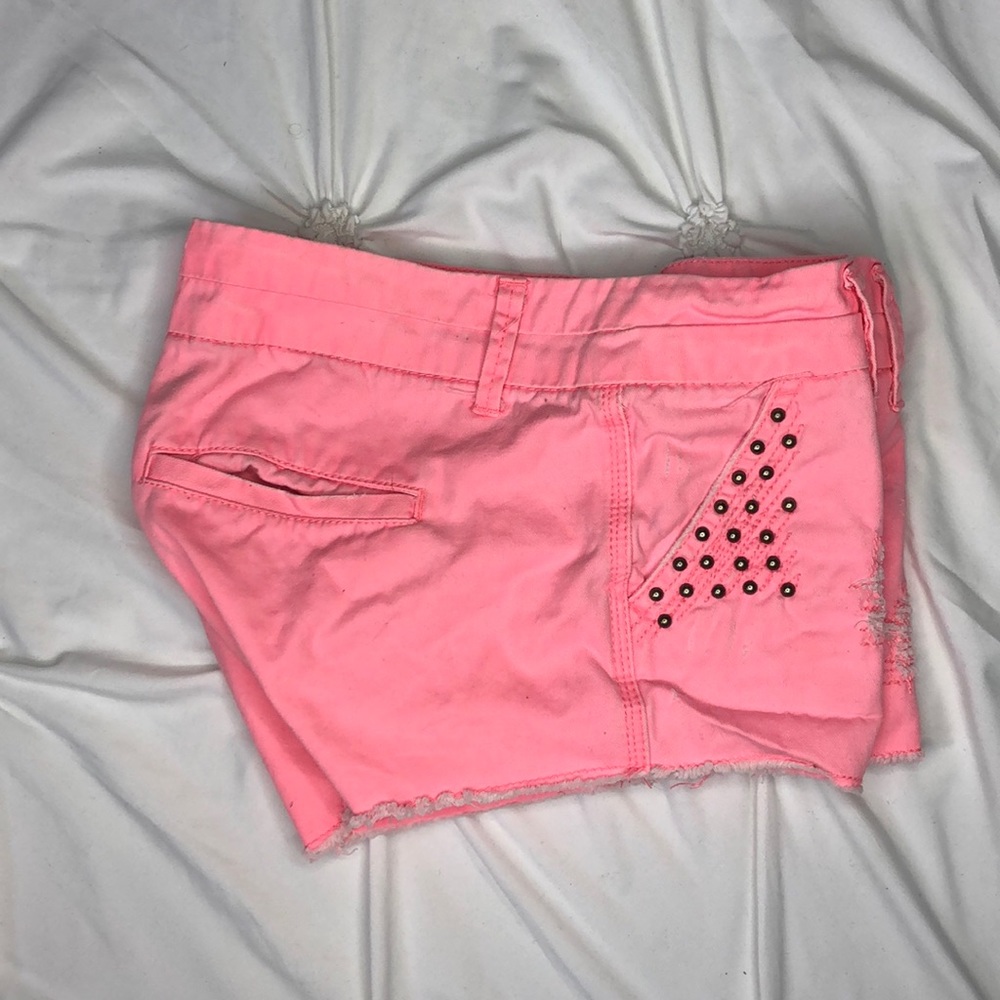 Bright Pink Daytrip Shorts - Low Rise